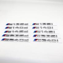 ABS Automobilio Galinės Bagažinės Emblemos Ženklelis BMW M125i M135i M140i M235i M240i M320i M330i M340i M350i M440i M435i M530i M540i M550i oe2 M240d sidabras