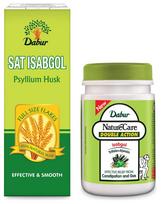 Dabur Sat Isabgol|Psyllium Husk- Pack Of 200 Gm Powder & Nature Care Isabgol Double Action Trifala And Ajwain, Effective Relief From Constipatio