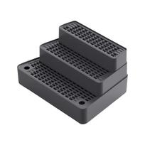 Plastic 3 Steps Cat Litter Box Ramp Adjustable Cat Litter Stair  Easy to Clean tamsiai pilka spalva