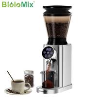 BioloMix CG210 Home Coffee Grinder Conical Burr with Touch Timer, 48 Grind Levels for Espresso Pour Over