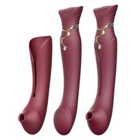 Karalienės rinkinys PulseWave G Taško vibratorius Wine Red