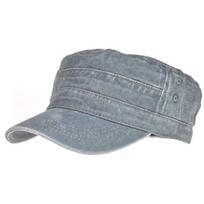 Baseball Cap Flat Top Washed Spring Summer Vintage Low-profile Cadet Hat for Outdoor pilka
