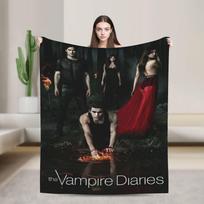 Damon Salvatore Blanket Cover Coral Fleece Plush The Vampire Diaries Warm Throw Blankets for Home Couch Bedroom Quilt 75x90cm black