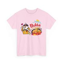 Buldak Ramen T-T-Shirt, Spicy Carbonara Ramen Noodle T-Shirt, Foodie Tee L orange