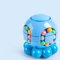 Magic Bean Cube Finger Rotating Stress Relief Toy for Adults Kids Antistress Anxiety Relief Fidget Cube Gifts Puzzle Toys 6*5.3*5.3cm