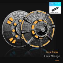 Cool Spaceship UFO Fidget Spinner EDC Metal Alloy Luminous Fingertip Gyroscope Relaxing Toys for Adults Children Anti Anxiety žalia