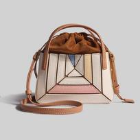 Pop Color Dopamine Türkiye Small Crowd Pleats Contrast Color Fashion Mini Handbag Messenger Bag balta