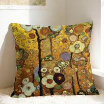 Pillow Case Gustav Klimt Art Square  Pillow Cover For Living Room Bed Chair Retro Trendy Pillowcases 30X30CM yellow