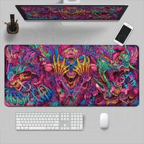 XXL Hyper Beast Mouse Pad Large Gaming Accessories Mousepad Gamer   Design Monster 900x400 Mouse Carpet Computer Office Desk Mat 30cmx60cm(11.8x23.6inch) pink