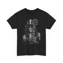 Slash Guns N Roses Cilindras Gitara Portretas Marškinėliai | Roko Gitaristo Marškinėliai ir vaikams T-shirt | 100% Medvilnės Marškinėliai ir vaikams T-shirt L gray
