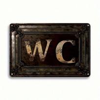 Vintažinis metalinis WC ženklas Rustiškas sienų dekoras Vandeniui atspari vonios plokštelė 30x20cm