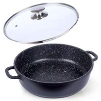 Orion GRANDE 28 cm ketaus keptuvė su dangčiu ir granito nelipnia danga (4.3l)