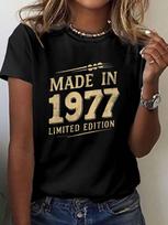 Made in 1977 Limited Edition Vintage Retro T-shirt M