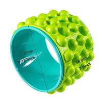 Updated Premium Foam Yoga Massage Roller Yoga Wheel Back Stretcher Back Massager Suitable For Back Pain Relief Gym Home Fitness Equipm Practical Use yellow