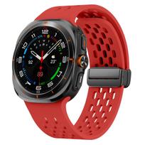 Magnetic Strap for Samsung Galaxy Watch Ultra 47mm accessories Breathable Silicone belt Bracelet galaxy watch 7 ultra band 47 mm Galaxy Watch Ultra black