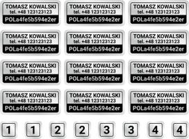 Atspindinčios lipdukai mini dronui su operatoriaus numeriu