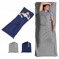 Miegmaišio įklotas EASY CAMP, 220 cm, pilkas/tamsiai mėlynas, 2 vnt.