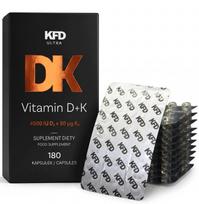 Vitaminų D3 4000 IU + K2 MK-7 180 kapsulių, KFD Ultra