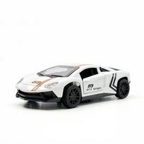 1:43 Alloy SVJ Track Supercar Race Die Cast Car Model Car Classic Hypercar Model Pull Back Car Model Miniature Vehicle Replica white