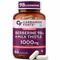 Carbamide Forte 98% Berberine supplements with Milk Thistle | 1000mg Berberine HCl per Serving for Metabolism, Digestion, Liver Detox & Immunity