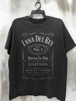 Lana Del Rey Born To Die Jack Daniels Unisex Black Cotton T-Shirt XXXL gray