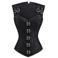 Gotikinis Steampunk Korsetas Liemens Suspaudėjas Pilvo Kontrolė Kūno Formuotojas Moterims S juoda