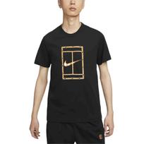 Nike Dri-Fit Heritage Court Quick-Dry Tennis Comfortable Fashion Round Neck Short Sleeve T-Shirt Men Tops Black HF6218-010 M beige