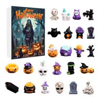 Halloween Countdown 24 Days Advent Calendar Mini Statues Multi-purpose Holiday Countdown Small Creepy Resin Figurines Set E
