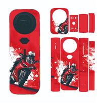 Cartoon Sticker For Insta360 X3 Sports Camera Full Protection Film Waterproof Scratch-proof Decals Removable Skin Cover black