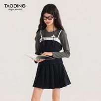 Girls' Faux Two-Piece Long Sleeve T-Shirt 170