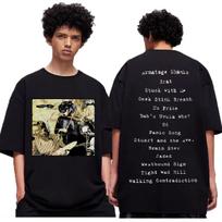 Rock Band Kino Viktor Tsoi Double Sided Print T Shirt Men Punk Hip Hop Vintage Tshirt Fashion Casual Oversized Tshirts S black
