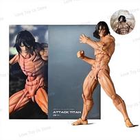 Revoltech Amazing Yamaguchi Attack on Titan Eren Jaeger Eren Yeager Judinamas PVC Veiksmo Modelis Figūrėlės Žaislai Figūrėlės Kolekcija Lėlė Aukščiausios Kokybės gray