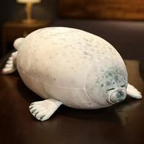 30cm Angry Blob Seal Plush Pillow Cute 3D Chubby Sea Lion Doll Soft Stuffed Toy For Kids Baby Sleeping Gift 20cm balta