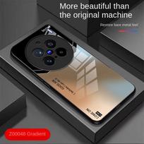 For VIVO X200 Pro Case Fashion Hard Tempered Glass Gradient Protective Back Cover Cases For VIVO X200Pro Mini Full Cover Shell For VIVO X200 gray