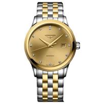 LONGINES Military Flag Series Automatic Mechanical Movement 30 Meters Waterproof Gold Dial Stainless Steel Case Stainless Steel Strap L4.984.3.38.7 auksas
