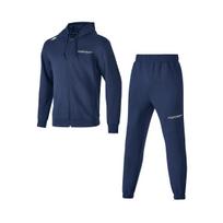 Skechers Basic Sports Series Hooded Zip Long Sleeve Top Comfortable Warm Pants Casual Sports Set Men sets Navy-Blue P424M154-002Z S blue