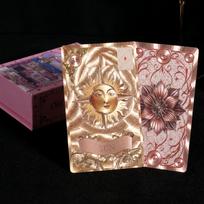 38 kortų Lenormand orakulo kortos tvirtoje dėžutėje, auksinės folijos, vandeniui atsparios PET kortos būrimui, ateities spėjimui 12*7cm auksas