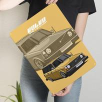 1992 Volvo 740 Universalas Metaliniai Ženklai Automobilio Plakatas Kavos Baro Aksesuarai Individualus Skardos Ženklas Sienų Dekoro Meno Kambarį Dekoruoti 7.9x11.8In(20x30cm) gray