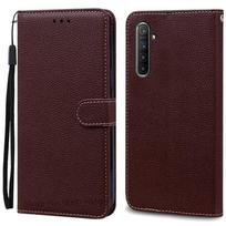 For Realme XT dėklas Odinis atverčiamas piniginės dėklas For Realme XT dangtelis Minkštas TPU silikoninis telefono dėklas For Realme XT Coque Fundas krepšiai For Realme XT geltona