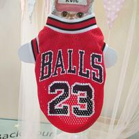 Mesh Breathable Dog Vest T-Shirt Basketball Clothes 6 Sizes Polyester Pets Jersey Costume Soft Dogs Puppy Outfit black