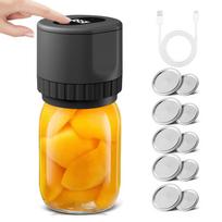 Electric Mason Jar Vacuum Sealer Kit Cordless Automatic Jar Sealer Kit for Food Storage and Fermentation with Mason Jar Lids juoda