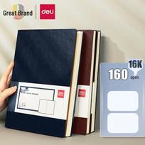 Deli 16K Business Leather Notebook gray