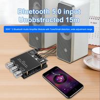 Zk-502Mt Bluetooth 5.0 žemų dažnių stiprintuvo plokštė 2.0 kanalo didelės galios garso stereo stiprintuvo plokštė 2X50W Boso stiprintuvas juoda