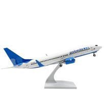 Mastelis 1/130 B737 Rusijos Pergalės oro linijų lėktuvo modelis 30cm Dervos lėktuvo žaislas Vaikams Dovanų kolekcijai Dekoravimui balta/mėlyna