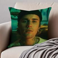 Populiarus gražus dainininkas JJustin Bieber Pagalvės užvalkalas Antialerginis nematomas užtrauktukas Trumpas pliušas Sofos pagalvė 30X30cm blue