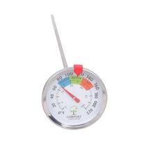 Reliable Soil Temperature Tool Temperature Instrument 6.3cm Face 400Mm Rod Waterproof for Organic Farming And Gardening 1 white