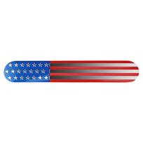 3D Metalinis Amerikos vėliavos lipdukas Ilga juostelė Lipdukas Automobilio dekoratyvinis lipdukas Automobilio stilius Kėbulo dekoravimo priedai 1 vnt. red