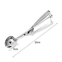 WIKHOSTAR Easy Demoulding Ice Cream Scoop Ball Digger Handmade Ice Stainless Steel Ice Cream Scoop Kitchen Supplies 5cm white