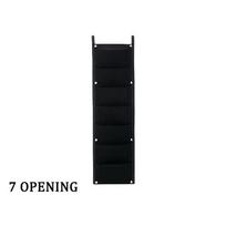 3 vnt vertikalus pakabinamas sodo sodintuvas su 7 kišenėmis vandeniui atsparus sieninis sodo maišelis žalias auginimo krepšys namų sodo dekoravimui  7 Opening(1PC) black