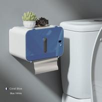 Smart Sensor Tissue Box Punch-free Automatic Paper Dispensing Machine for Bathroom and Toilet  Portable Kitchen Storage Rack mėlyna